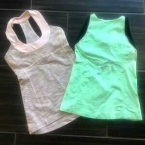 Lululemon Tanks bundle two for $30 and discounted shipping size 4